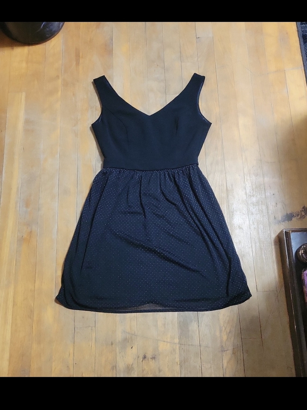 Classic Black V-Neck Black Dress